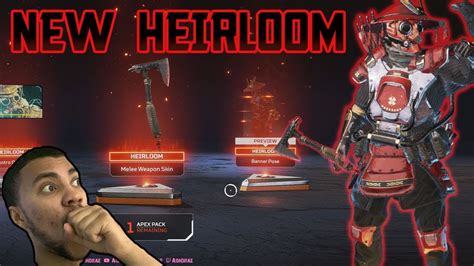 Heirlooms are the rarest and most expensive cosmetics in the game, with a very low drop chance. *REACTION* My First Heirloom in Apex Legends - YouTube
