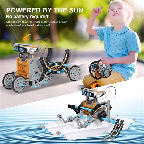 Homofy Stem Toys Solar Robot Kit 12 In 1 Educational Science Kits Toys