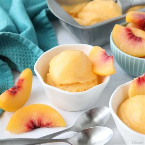 Peach Sorbet Without Ice Cream Maker Dessert Now Dinner Later