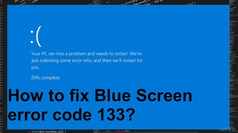 How To Fix Blue Screen Error Code 133