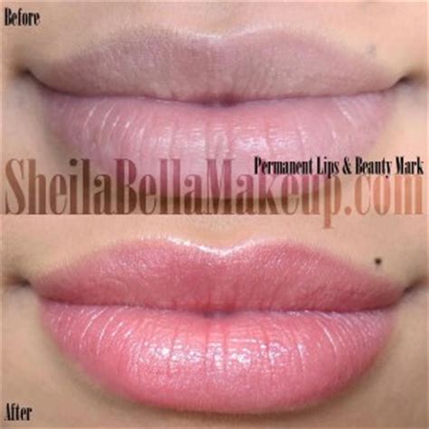 Years ago, permanent makeup was applied with regular tattoo ink. Lips : Sheila Bella Permanent Makeup and Microblading