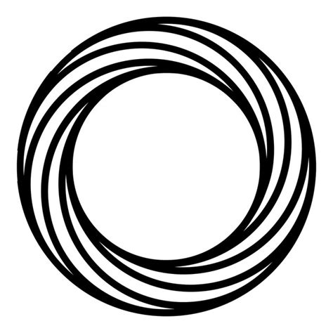Premium Vector Circle Concentric Swirl Logo Icon Curl Swirl Line