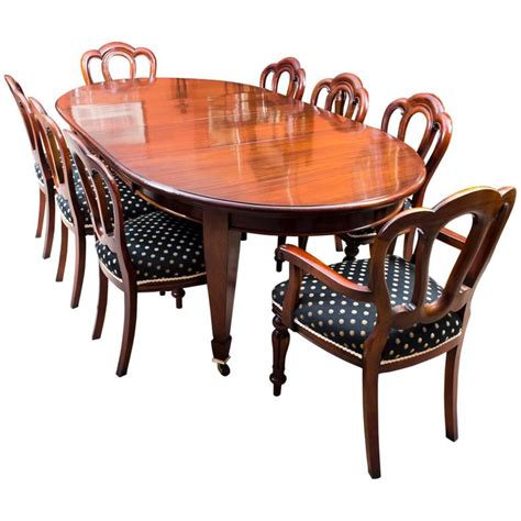 Antique Edwardian Dining Table Eight Chairs Circa 1900 At 1stdibs