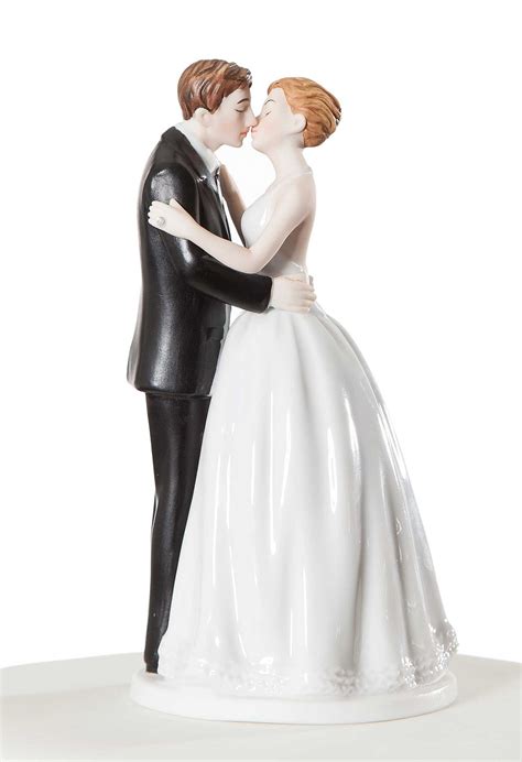Romance Kissing Couple Wedding Cake Topper Figurine