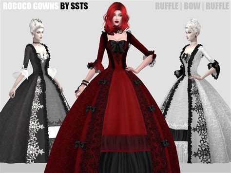Ssts Bow Rococo Gown Rc Rococo Gown Sims 4 Sims 4 Mods Clothes Vrogue