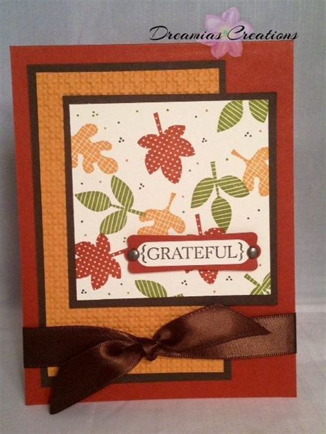 See more ideas about thanksgiving cards, fall cards, cards. Thanksgiving card made with high quality Stampin' Up #diy ...