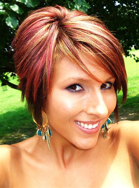 ✓ free for commercial use ✓ high quality images. short bob/long pixie red highlights | Hair | Hair colours ...