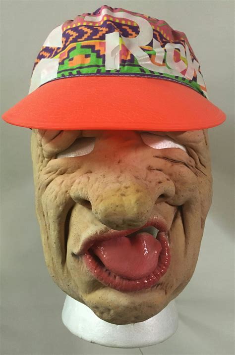 Franco Bar Exam Creepy Big Nose Tongue Out Old Man Half Mask With