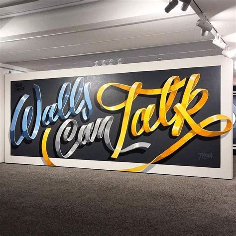Type Gang Instagram Feed Typography Wall Art Mural Mural Design