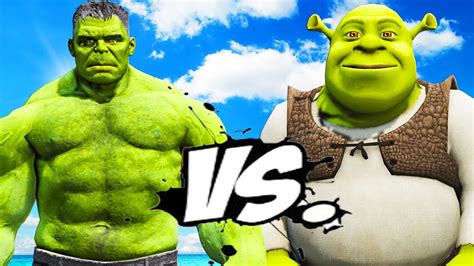 Hulk Vs Shrek Epic Battle Youtube