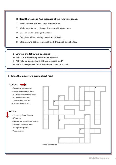 Healthy habits worksheets a study conducted by asu s college of health solutions found users of different types of technology vary in health habits many people want to know the habits and activities of the very successful they eat breakfast making a healthy breakfast part of your morning routine is. Healthy eating habits worksheet - Free ESL printable ...