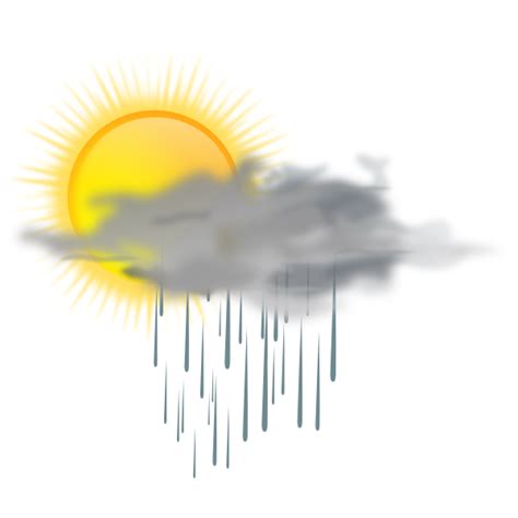 Sun And Rain Cloud Clip Art At Vector Clip Art Online
