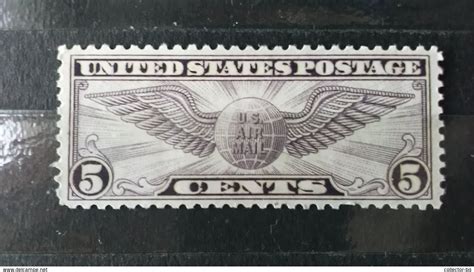 Rare 5 Cents Us Postage 1928 30 Winged Globe 5 Cent Air Mail Violet