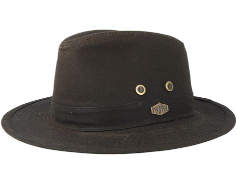 Haarlem 10158 Wax Cotton Brown Traveller Mjm Hats Hat Uk