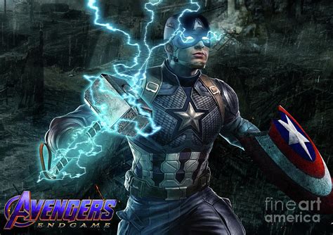 Avengers Endgame Artwork Captain America Digital Art By S H