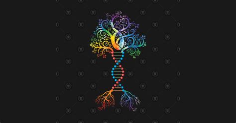 Dna Tree Of Life Genetics Colorful Biology Science T Shirt Dna