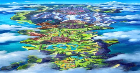 Galar Region Map In Higher Resolution Pokemon