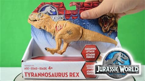 Jurassic World® Tyrannosaurus Rex Unboxing And Review Hasbro® Chomping Attack Jaw Youtube