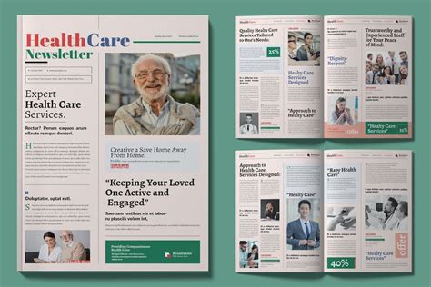Health Care Newsletter Design Graphic Templates Envato Elements