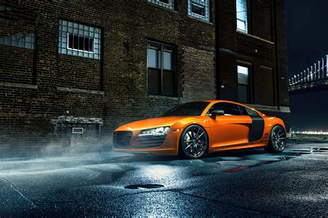 Orange Audi R8 Hd Cars 4k Wallpapers Images Backgrounds Photos And