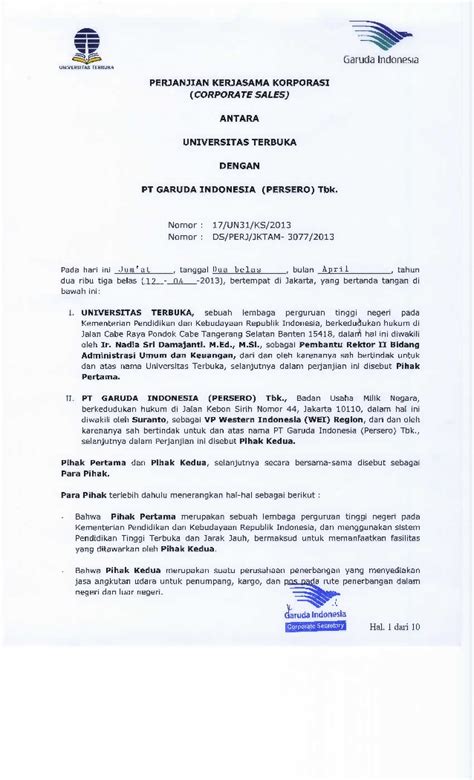 Kalo di surat kontrak kerja tidak mencantumkan tgl mulai pelaksanaan kerja,apakah tgl penandatangan kontrak bisa jadi acuan. Contoh Surat Mou Malaysia