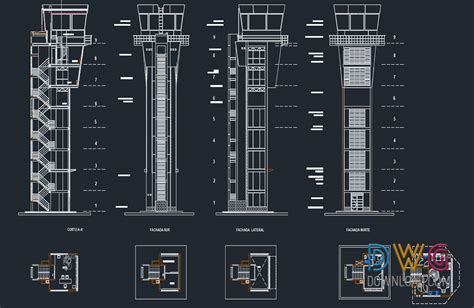 Airport Control Tower Dwgdownloadcom