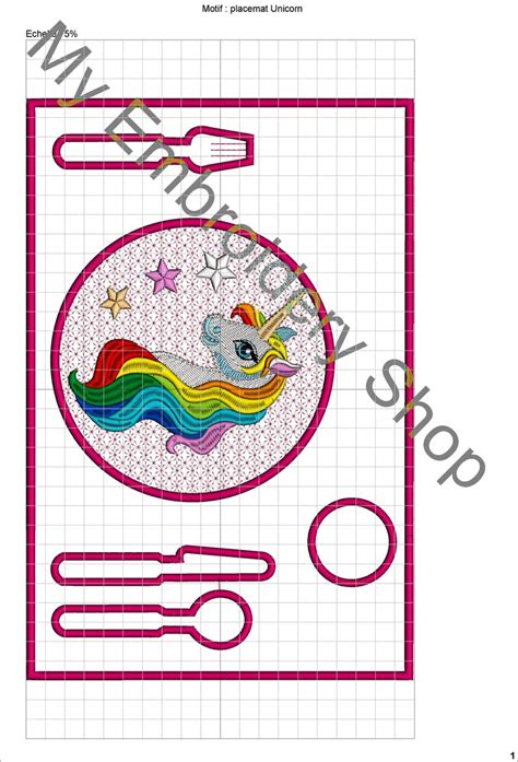 Machine Embroidery Design Ith Placemat Montessori Theme Etsy