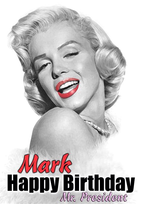 Marilyn Monroe Happy Birthday Mr President Personalised Greeting Fun
