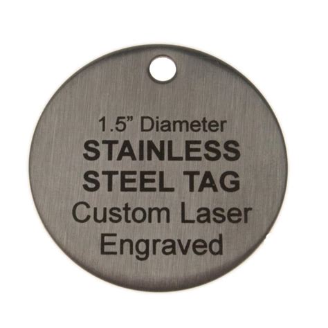 15 Inch Round Stainless Steel Custom Engraved Tag Type 430