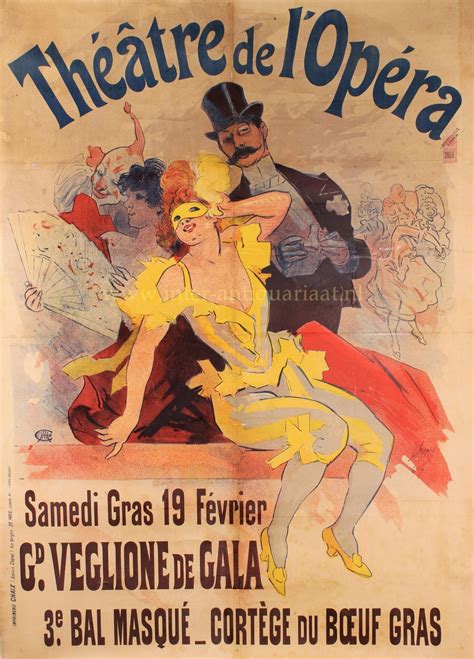 Originele Lithografie Jules Cheret Poster Belle Epoque 19e Eeuw Parijs