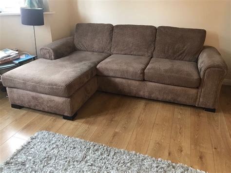 Extremely Comfy 3 Seater Fabric L Shaped Sofa In Streatham London