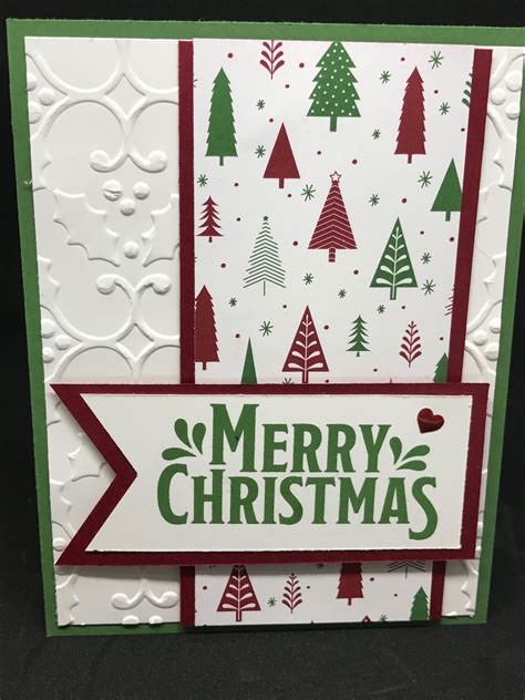 Merry Mistletoe Stamp Set Be Merry Dsp Christmas Card Christmas