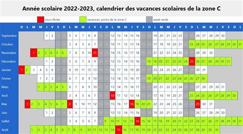 Calendrier Scolaire 2022 2023 Zone C