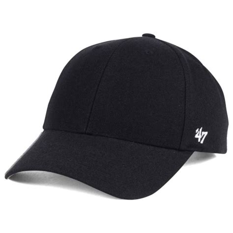 47 Brand Mvp Blank Hat Black Adjustable Sportbuff