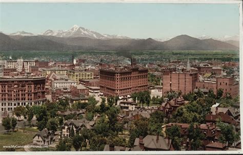 Denver Colorado Skyline Panoramic 1898 Historic Photo