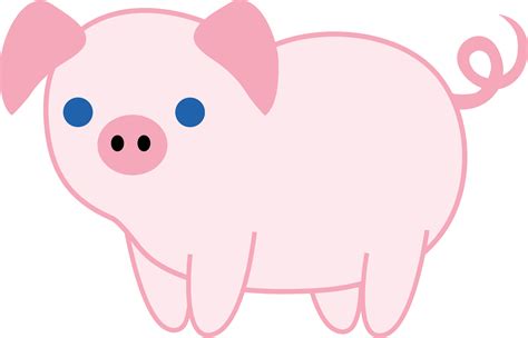 Image of pink pig head fimo earrings funny eyes farm animals birthday gift image of cute pig kawaii pig cute baby pigs cute animal drawings. Cute Pink Piglet - Free Clip Art