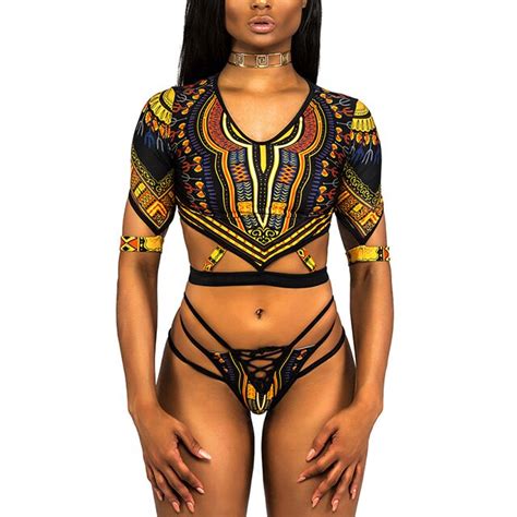 Afro Imperial Bikini Maillots De Bain Love Island Design