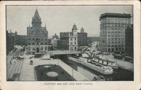 Clinton Square And Erie Canal Syracuse Ny Postcard