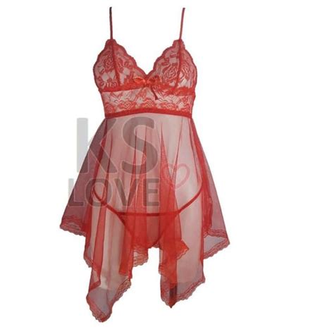 Jual Sexy Lingerie Baju Tidur Transparan Seksi Hitam Merah Ungu Pink