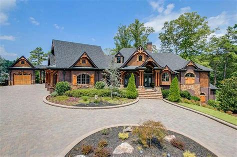 Lakefront Craftsman Style Brick Mansion In Gainesville Ga Homes Of
