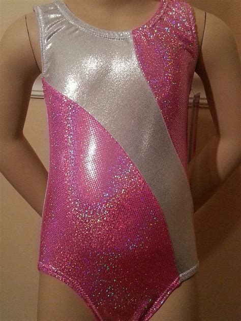 Cute Gymnastics Leotards For Girls Cute White Shimmer And Hot Pink