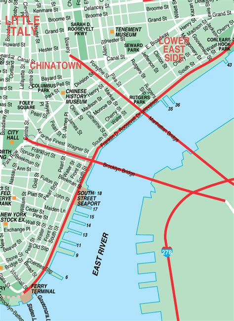 Lower Manhattan New York City Streets Map Street Location Maps Of Nyc