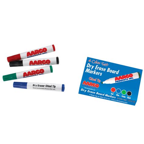 Set Of 4 Dry Erase Markers Red Blue Green And Black