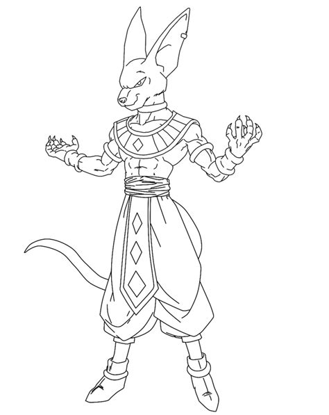 Dbz Coloring Pages Beerus Coloring Pages