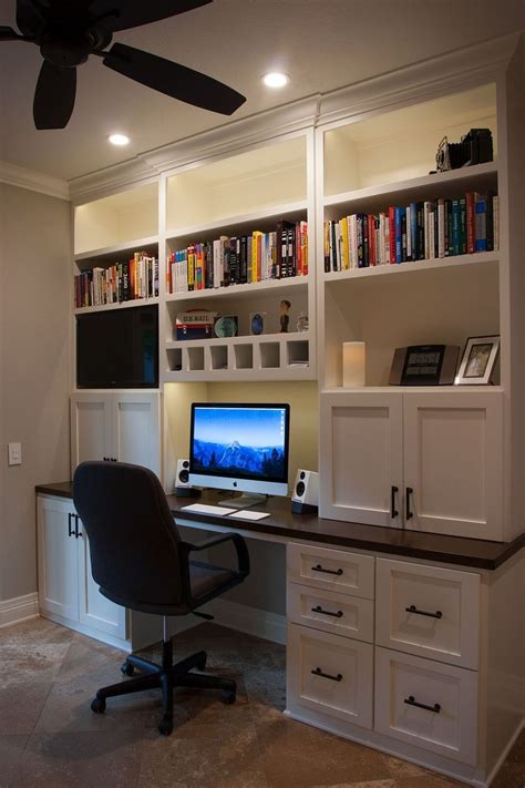 Stunning Built In Cabinets And Desk Inspirations For Home Office