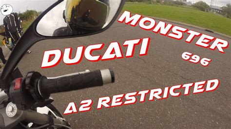 It's clearly not a fast bike by bike standards, but i'm not really into speed for the sake of speed. Ducati Monster 696 Test Ride - A2 Restricted Bike - YouTube