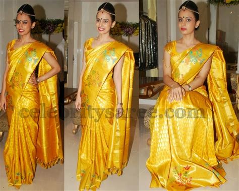 Natasha Yellow Bridal Saree Saree Blouse Patterns