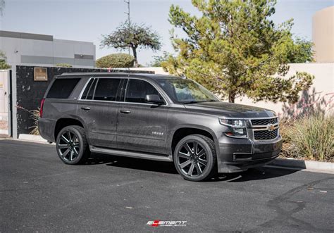22 Inch Dub 8 Ball Matte Black Milled S187 On A 2017 Chevrolet Tahoe Lt