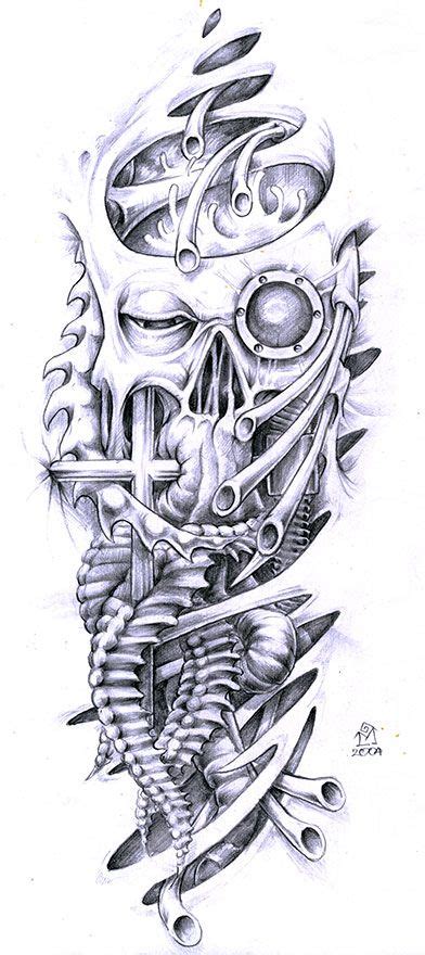 Biomechanical Face And Skull Tattoo Designs Tattoo Ideas Tats