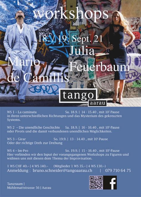 September Workshop Mit Julia Feuerbaum Und Mario De Camillis Tangoaarau